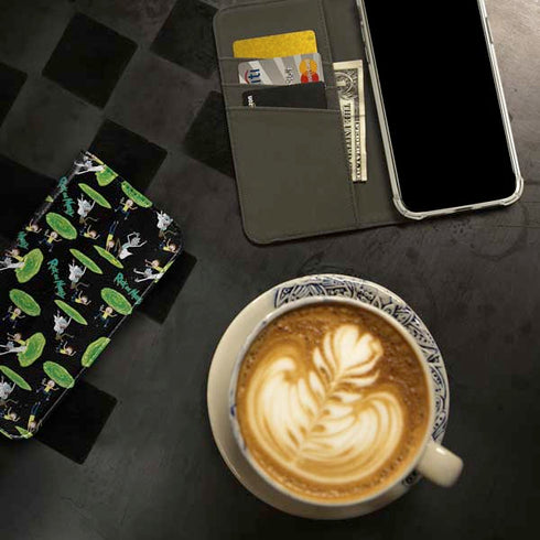 Adult Swim Rick and Morty Portal Pattern iPhone 15 Pro Folio Case